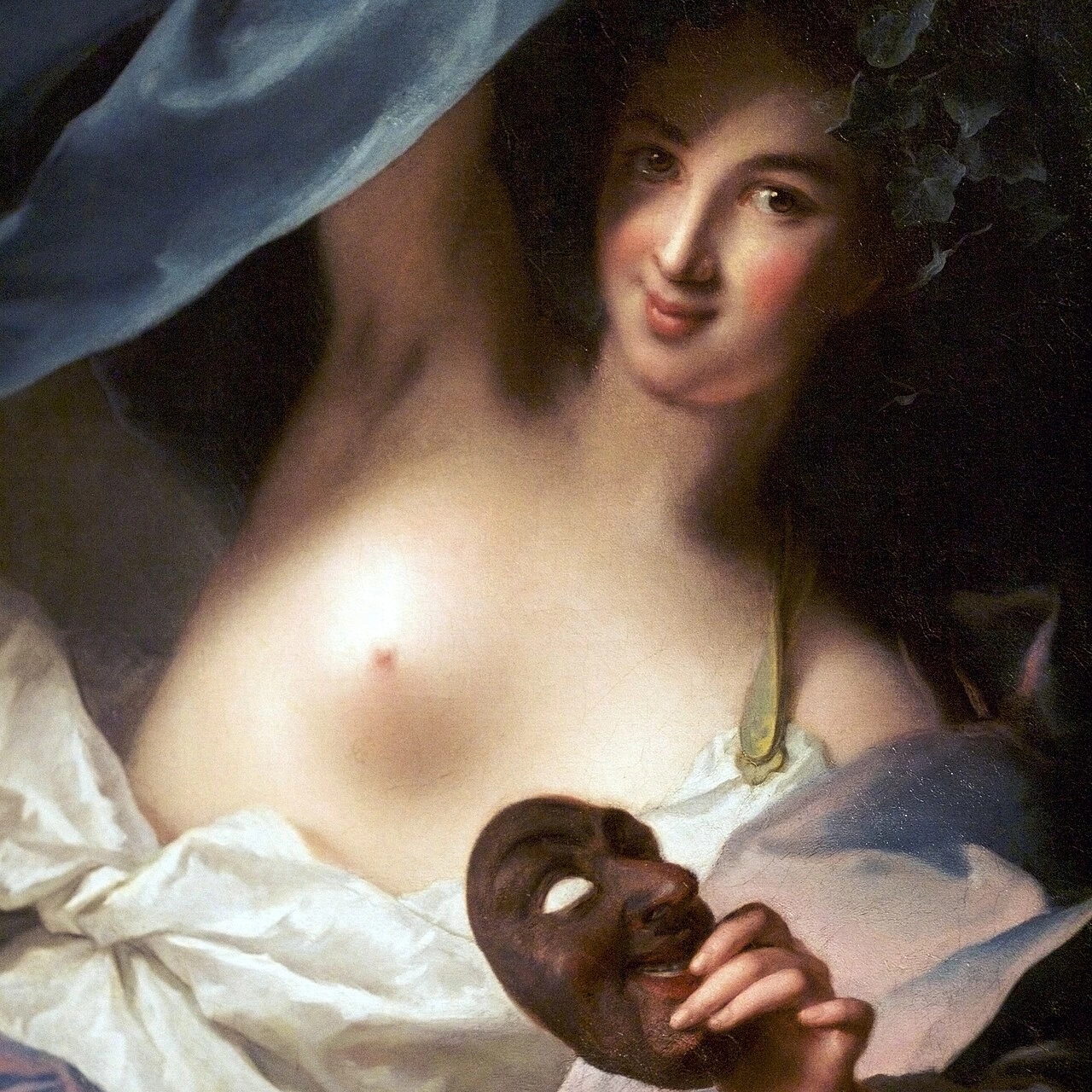 Talia, musa della commedia (dettaglio)